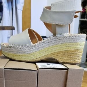 Frye and Co. Amber White Sand Espadrille Sandals